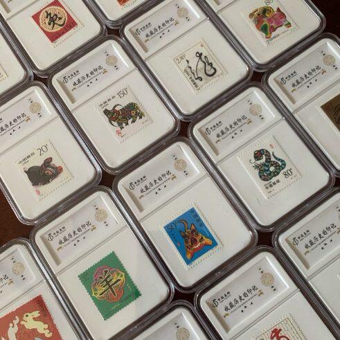 二轮邮票大全套礼品盒1992-2003中国邮政十二生肖邮票生日快乐