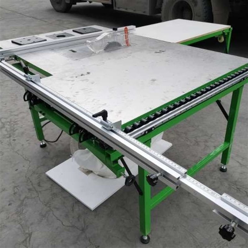 新款不锈钢台面木工无尘子母锯翻转铰炼款精P密推台锯装修工作台