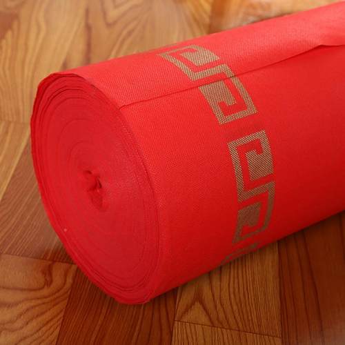 现货结婚红地毯婚红庆用喜品进门入户有婚礼加厚无DT-520地纺布毯