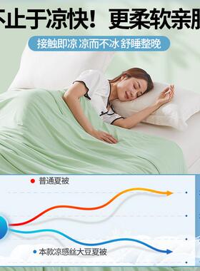 夏季A类氨纶感凉丝夏凉被夏被抗单LGXB2521菌大豆宿纤维学生舍空