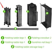 户外折叠升降腿管摆摊桌子卡扣横杆摆摊桌子外袋折叠桌子配件