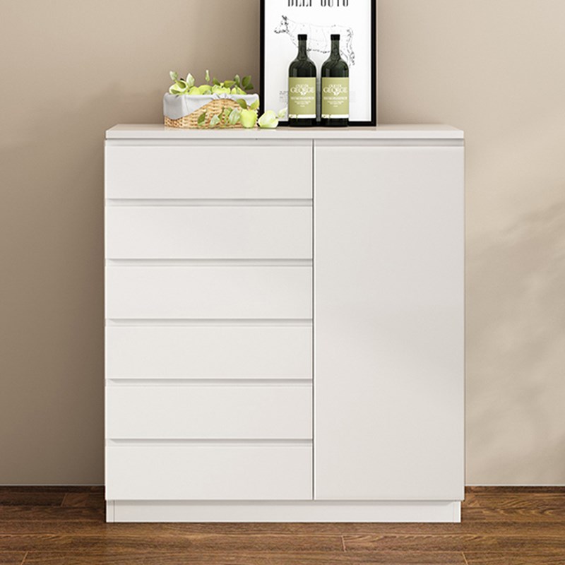 实木五斗柜卧室h现代简约收纳柜客厅靠墙抽屉式储物柜奶油风五斗