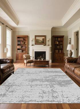 简约现宅代地毯奶油寂风客35350水洗0仿羊绒水洗底地毯垫高轻奢级