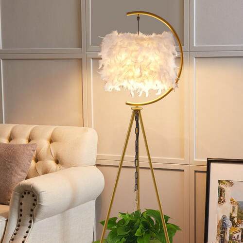 羽毛漫落公YJGZSBBB地饰灯直播间装沙发客厅卧室温馨少女心主浪立