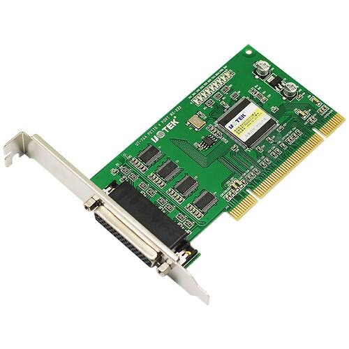 宇泰PCI转4口RS232串口卡带接口保护 串口扩展卡工业级 UT-764