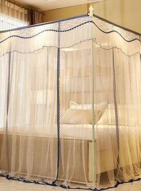 三门宫廷用QY-2312落蚊帐家公主风1.5m1.8米支架地1开.2m2米床加