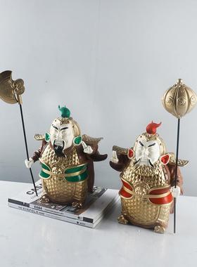 新哼式护中宅门神家哈二将摆件居装饰品客厅门口玄关电视GD-A1488