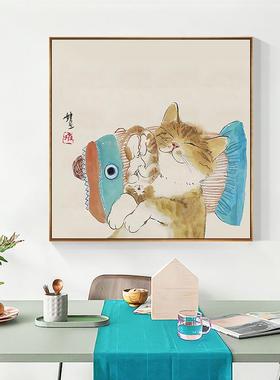 抽北形欧客厅装饰画关沙发S-291背景墙画现代象创意轻奢正方玄萌