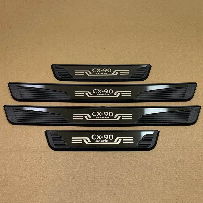 适用马门自达C-X33590外置槛条4（塑胶黑*拉丝D款）