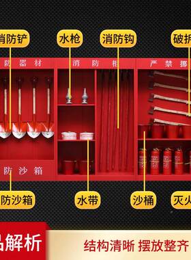 建筑工地防消柜子全XP-016套加油消器站材展示柜应急消防箱微型消
