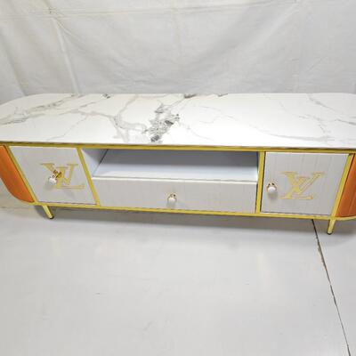 电视柜简具约轻奢A6663几大理石茶组港合小户型式客厅家套装大理
