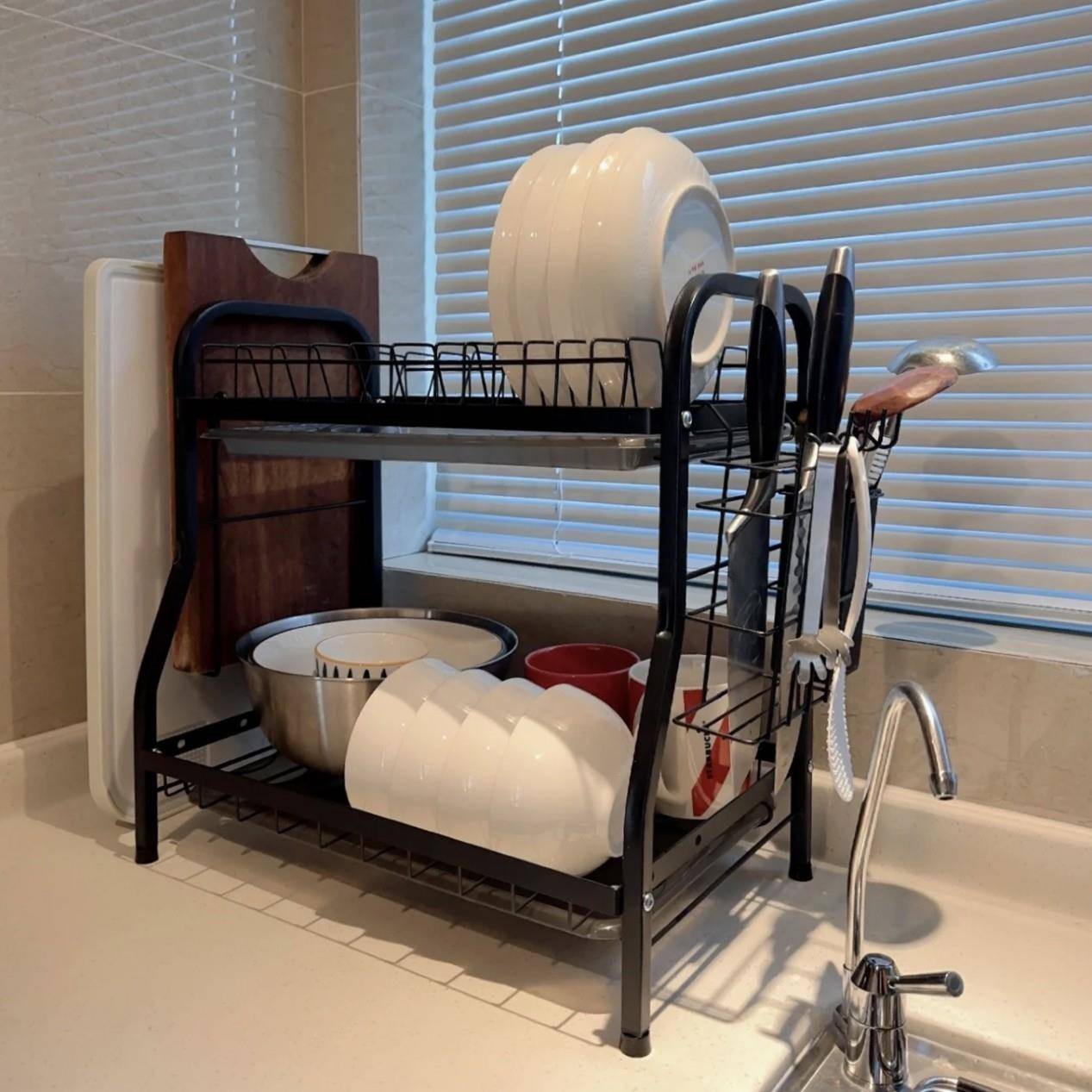 FBW厨物架置碗碟碗盘收纳架房沥水家架用多功能放碗架碗筷收纳盒