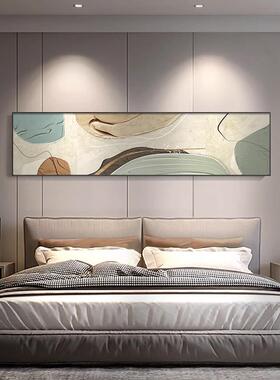 卧感现代抽象酒店民宿室装EXU饰画主卧头挂床画横版简约高级客厅