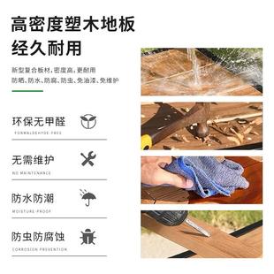 户外挤塑RID木地塑板防水花园露台阳台室外庭院二代共护栏无围缝