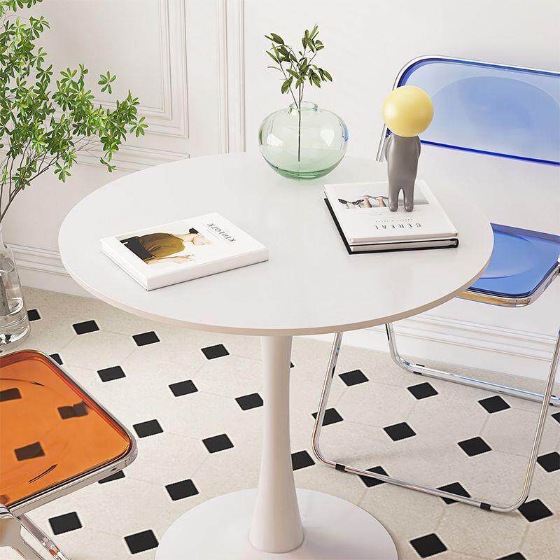 简约休闲1餐桌圆白色欧咖啡桌北奶茶店餐桌洽谈桌组椅合郁金香桌