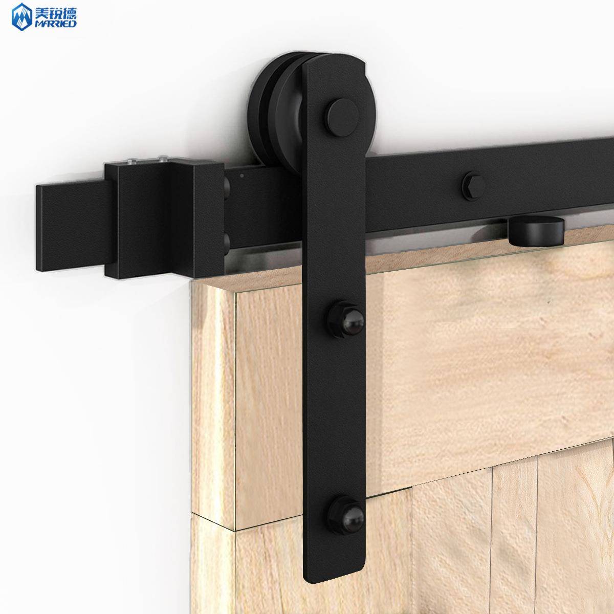 IMRD-039型谷仓门吊轨五金配件套滑动推装滑拉静音导轨轨道吊轮门