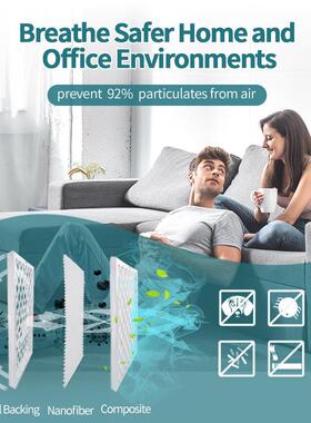 14x141板式塑料框空8气过滤-器MERV防尘x14x14x1宠物抗敏(1+9)片