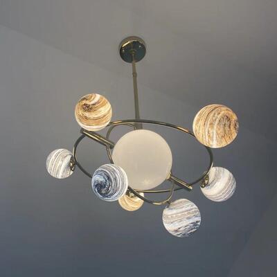 流客浪地球吊灯卧室儿童星球733V吊灯性北房欧简约个创意厅餐厅星