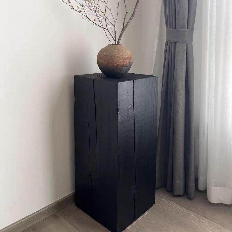 碳化方形木头桩落地件AA#52115原木树黑摆色复古实木墩户外酒店茶,家居饰品,根雕,淘宝优惠券,粉丝福利购,淘宝优惠卷