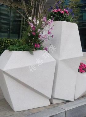 户场外市政FER020街道绿钢化景观合室内购物商切面几何玻璃组式花