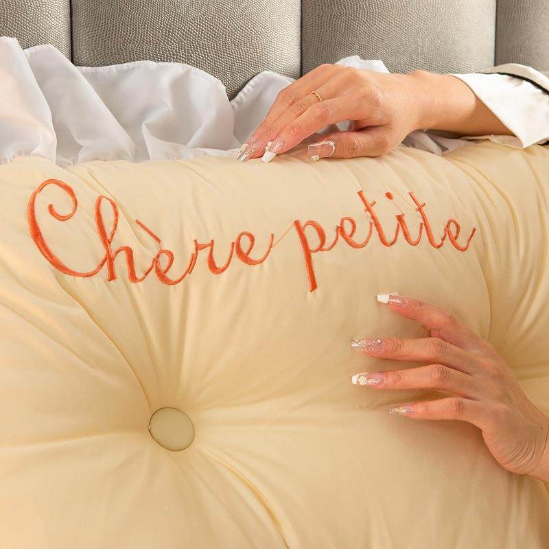 温家米黄刺绣床头软韩版包护腰休闲靠暖床背上靠垫榻榻居米可拆洗,居家布艺,抱枕被,淘宝优惠券,粉丝福利购,淘宝优惠卷