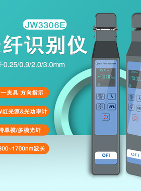 跨境JW3306E光纤信号识别仪四合一夹具单多模测试带VFL+OPM光功率