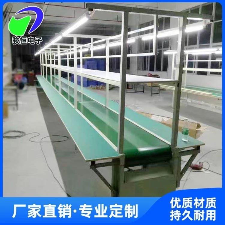 厂家直供 双面防静电带灯生产线车间工作台 工厂不锈钢操作台