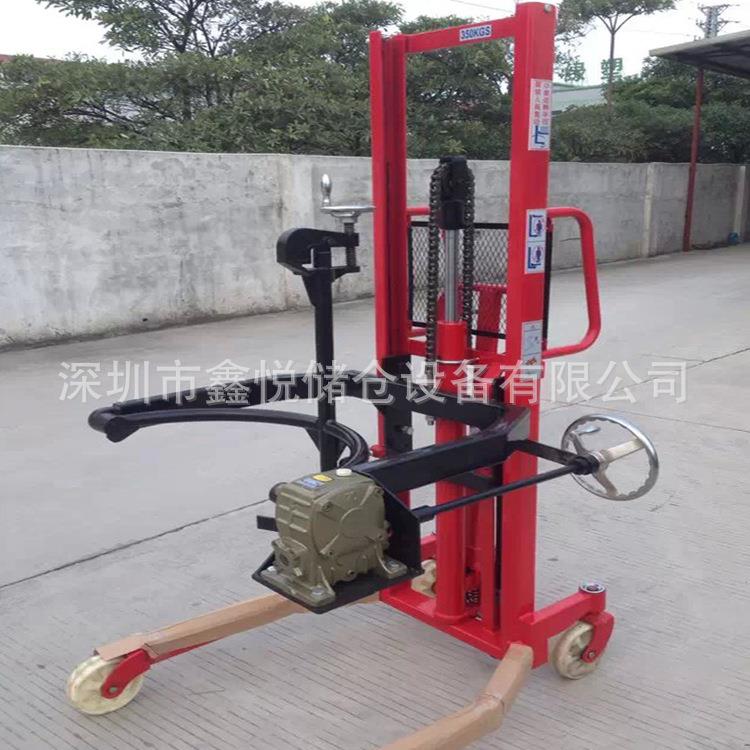 油桶堆高车手推电升电翻油桶升高倒料车半电动油桶翻转搬运车