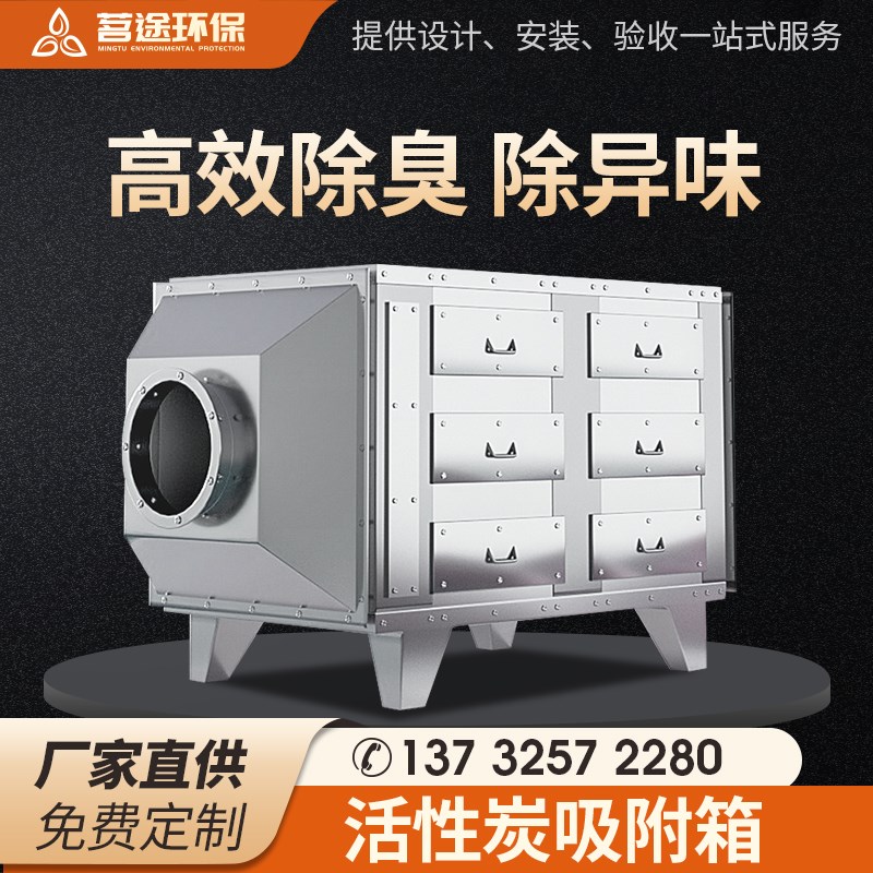 工业环保除臭设备喷烤漆房净w化过滤器碳钢不锈钢二级活性炭吸附