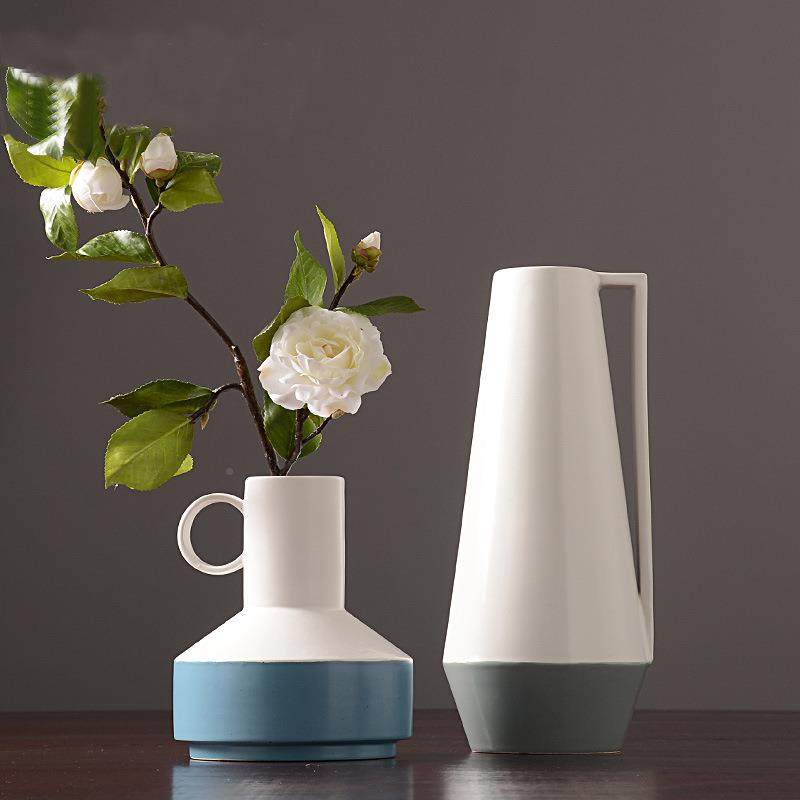 代简约白色陶瓷用花瓶创意摆件插干的花花器MRO家轻奢玫瑰现百合,橡塑材料及制品,工业陶瓷,淘宝优惠券,粉丝福利购,淘宝优惠卷