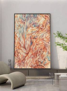 北欧轻奢抽简C-463象客走廊过道挂饰画彩色线条玄关装画约艺术厅