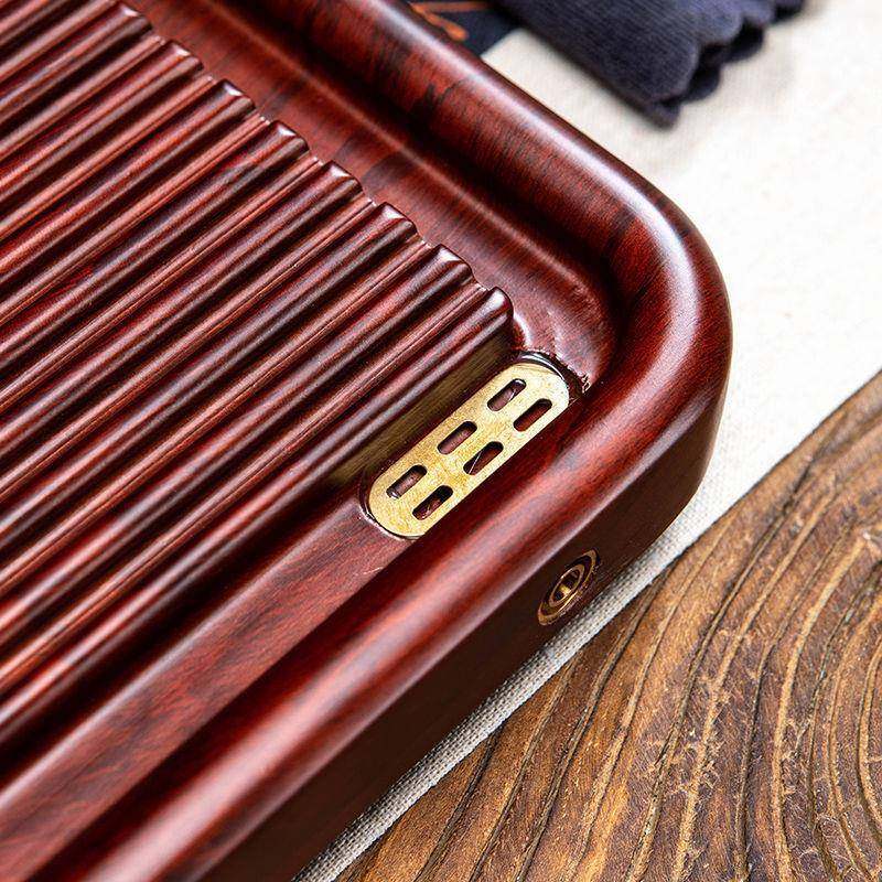 电排木简茶盘中式简约实木原木款整块排家用约大LY-电木小号水水