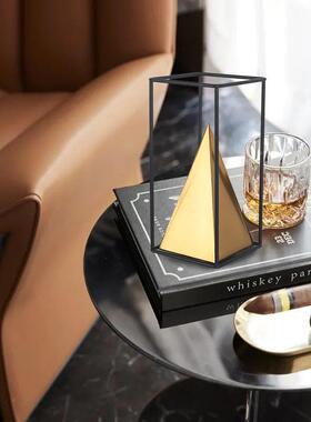 新款家用装饰摆卧室餐厅件铁字塔铁艺金字摆金件复古文艺时尚艺摆