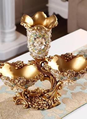 欧花镶钻花瓶摆件餐桌创式意多功能花插客厅瓶复装饰品电视柜古花