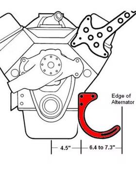 汽车改装5支架发电机支架适用于雪佛兰CHEvySBC3585-6短水ENM0040