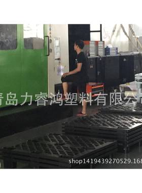 出塑口用次性黑色RME网仓格田字塑一料托盘叉车托盘装柜垫板胶垫