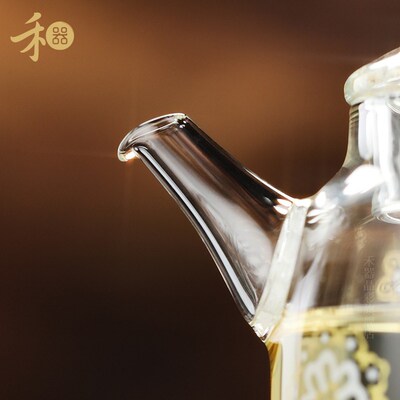 禾器皮球花言卿壶 耐高温玻璃小泡茶壶茶水分离 和器茶壶一人茶具