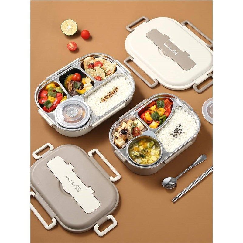 304不锈钢饭盒学生上班族式餐盒微波炉加热便当盒分格不串味,收纳整理,食物收纳盒,淘宝优惠券,粉丝福利购,淘宝优惠卷