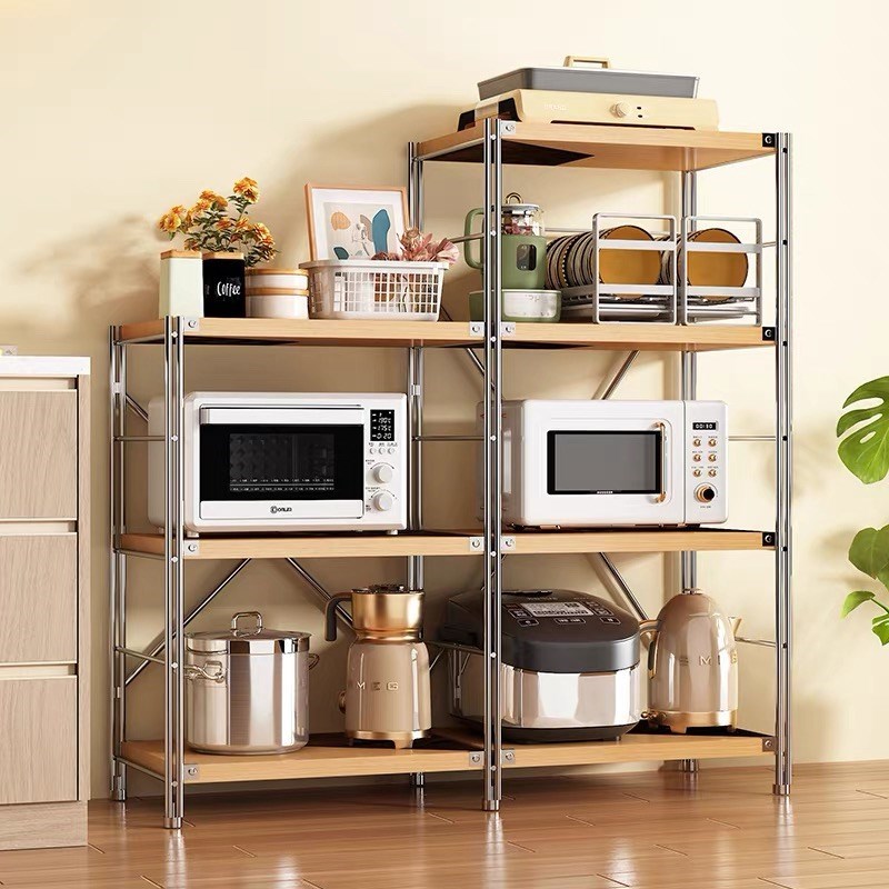 阳台厨房置物架多功能家用书架落地置物架收纳架简约多层储物货架