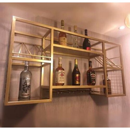 工业风酒吧铁艺酒架墙上壁挂吧台吊架倒挂酒杯架悬挂式置物架酒柜