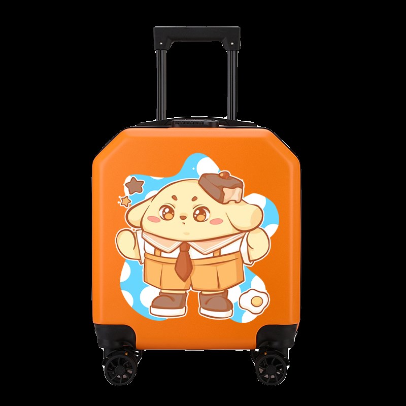 新款卡通拉杆箱女蛋仔儿童行李箱18寸小学生大容量密码拉杆书包潮