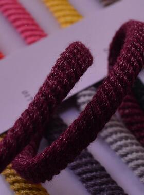 定购D790装饰绳21色D790053/5/7mm短银彩色丝圆绳带0粗细尼龙编织