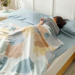 扣快花酒印店隔脏睡袋CS5566 ins清新全棉隔脏睡袋速纽安装 新款