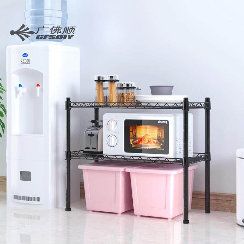 宿舍架分层黑色中管金属层置物架小零食置物收框纳2层大学生房间,收纳整理,书桌收纳置物架,淘宝优惠券,粉丝福利购,淘宝优惠卷