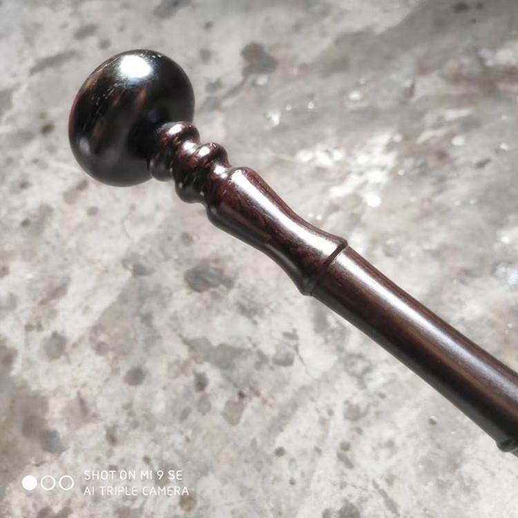 紫光檀竹拐杖乌木竹节咨询客服圆头杖节十二拼接拐杖登山使用送拐