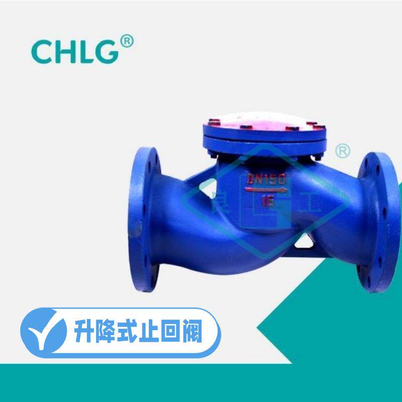 固阀门集团H18241T-管10/16铸铁法兰升降止式回阀铜芯良卧式消防