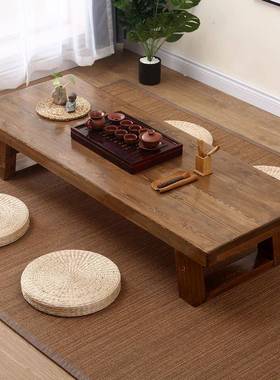 榻榻矮米日式茶木桌飘窗小茶几实炕桌喝茶桌坐地禅意85134桌泡茶