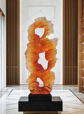 现代软抽象明树雕塑珊瑚造型办公室摆脂件别墅透明抽象家透居样板
