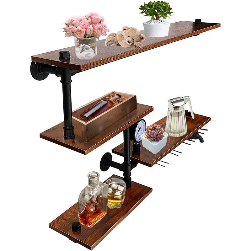 创意收GJ105架纳厨房餐厅板架托架酒店架架墙上置搁物酒杯架铁艺