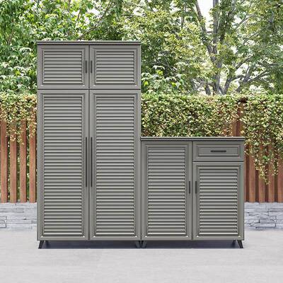 全铝室合储金外阳台门囗/花园工柜庭具院大容量防水鞋柜收纳物柜